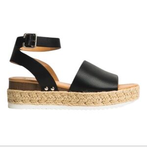 Harlow Black Topic Sandals Women’s Size 8 – Chic Strappy Dress Sandals